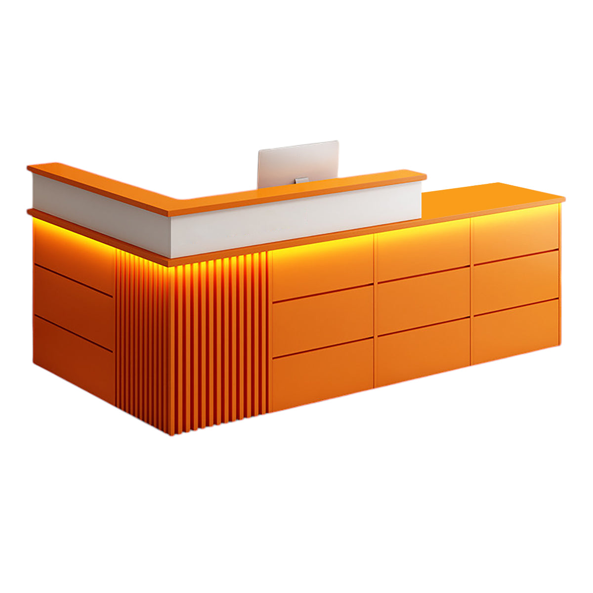 Vintage L Shaped Reception Desk & Front Desk & Boutique Cashier Desk & Commercial Counter