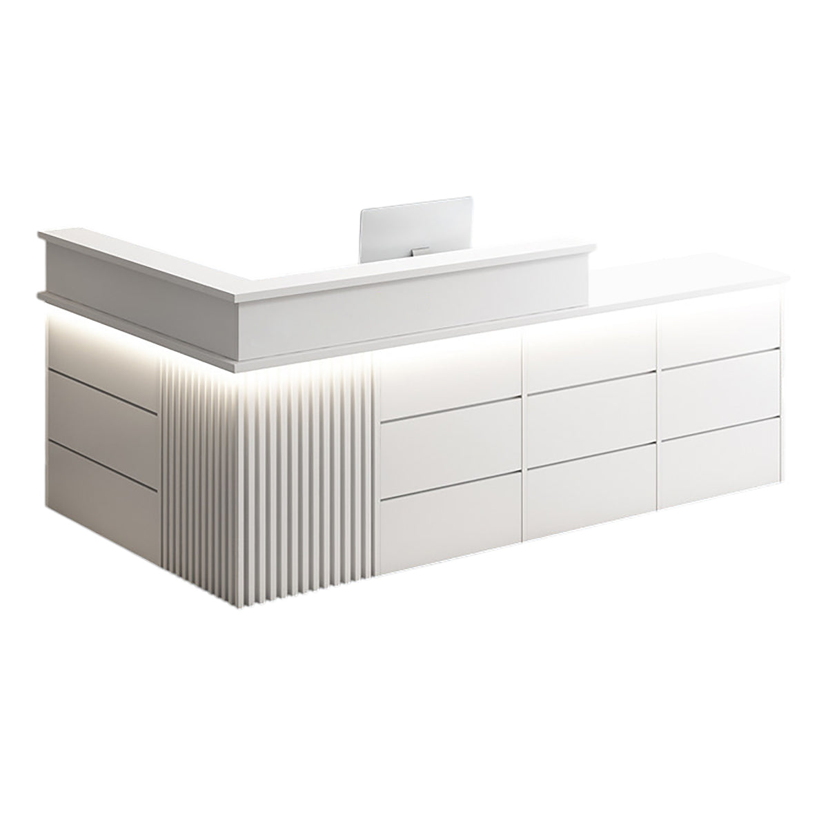 Vintage L Shaped Reception Desk & Front Desk & Boutique Cashier Desk & Commercial Counter