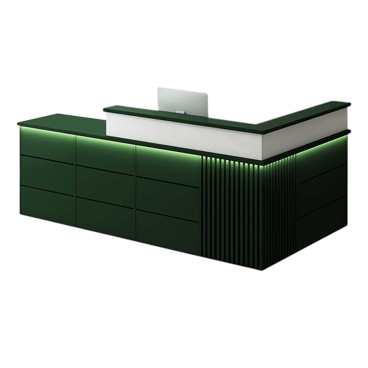 Vintage L Shaped Reception Desk & Front Desk & Boutique Cashier Desk & Commercial Counter