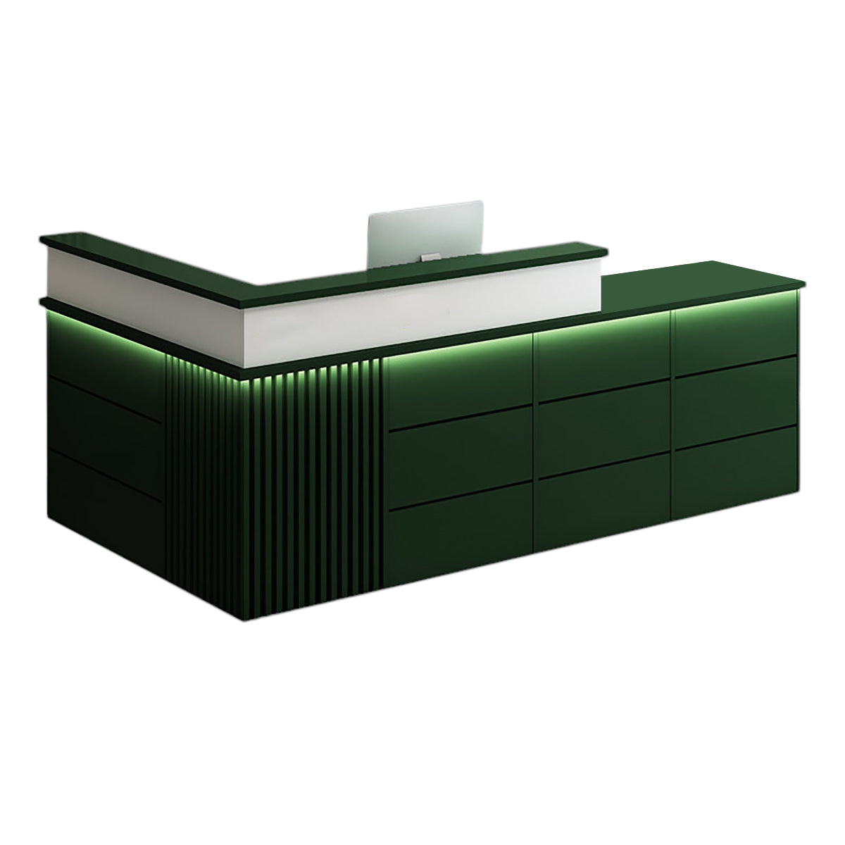 Vintage L Shaped Reception Desk & Front Desk & Boutique Cashier Desk & Commercial Counter