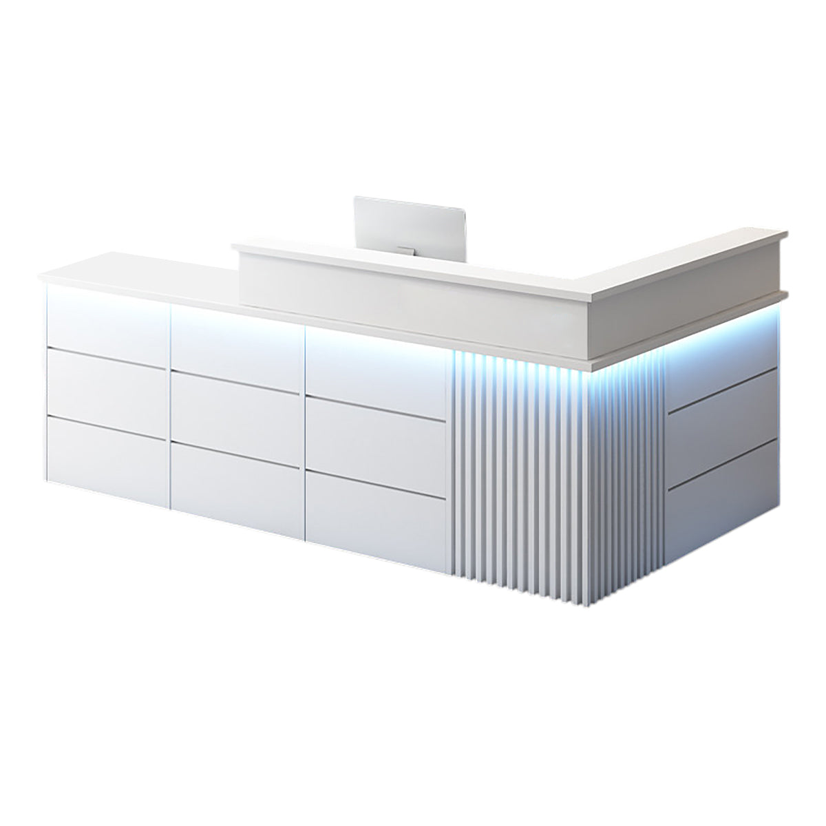Vintage L Shaped Reception Desk & Front Desk & Boutique Cashier Desk & Commercial Counter