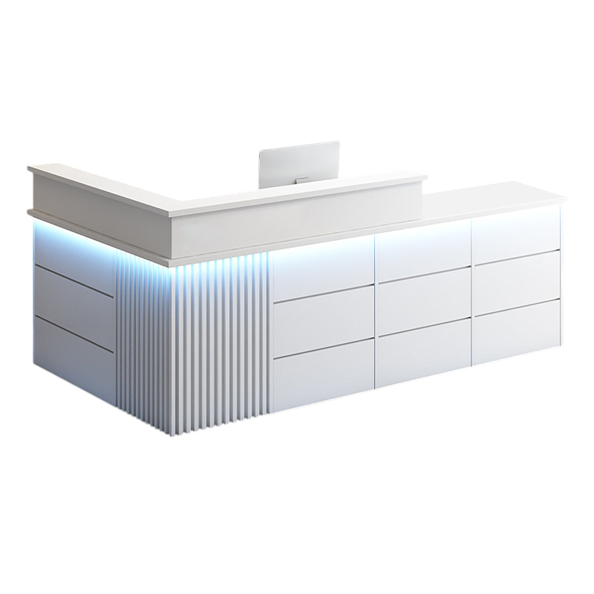 Vintage L Shaped Reception Desk & Front Desk & Boutique Cashier Desk & Commercial Counter