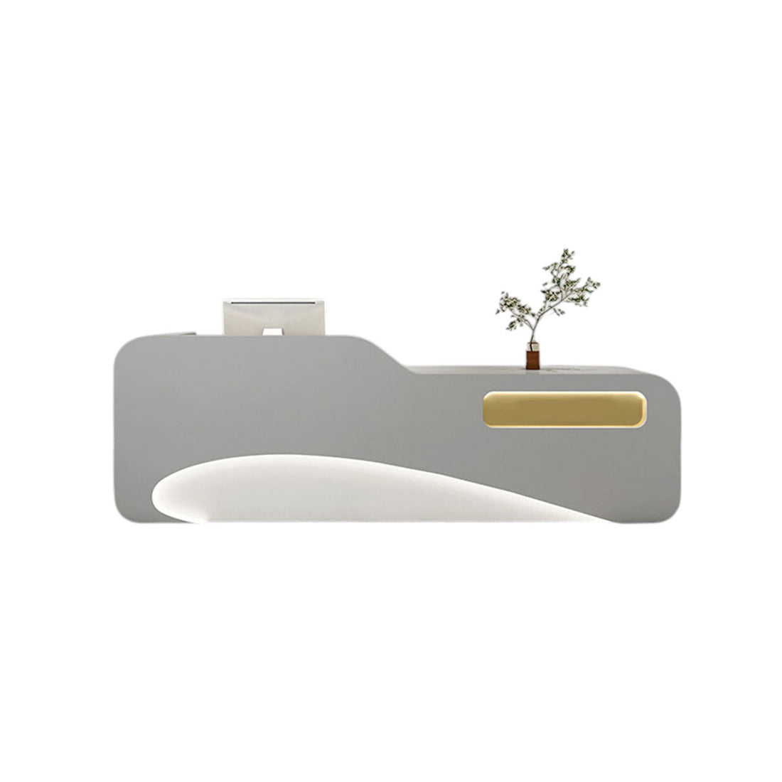Luxury Modern Reception Desk & Front Desk Clinic Salon Boutique Store Cashier Desk