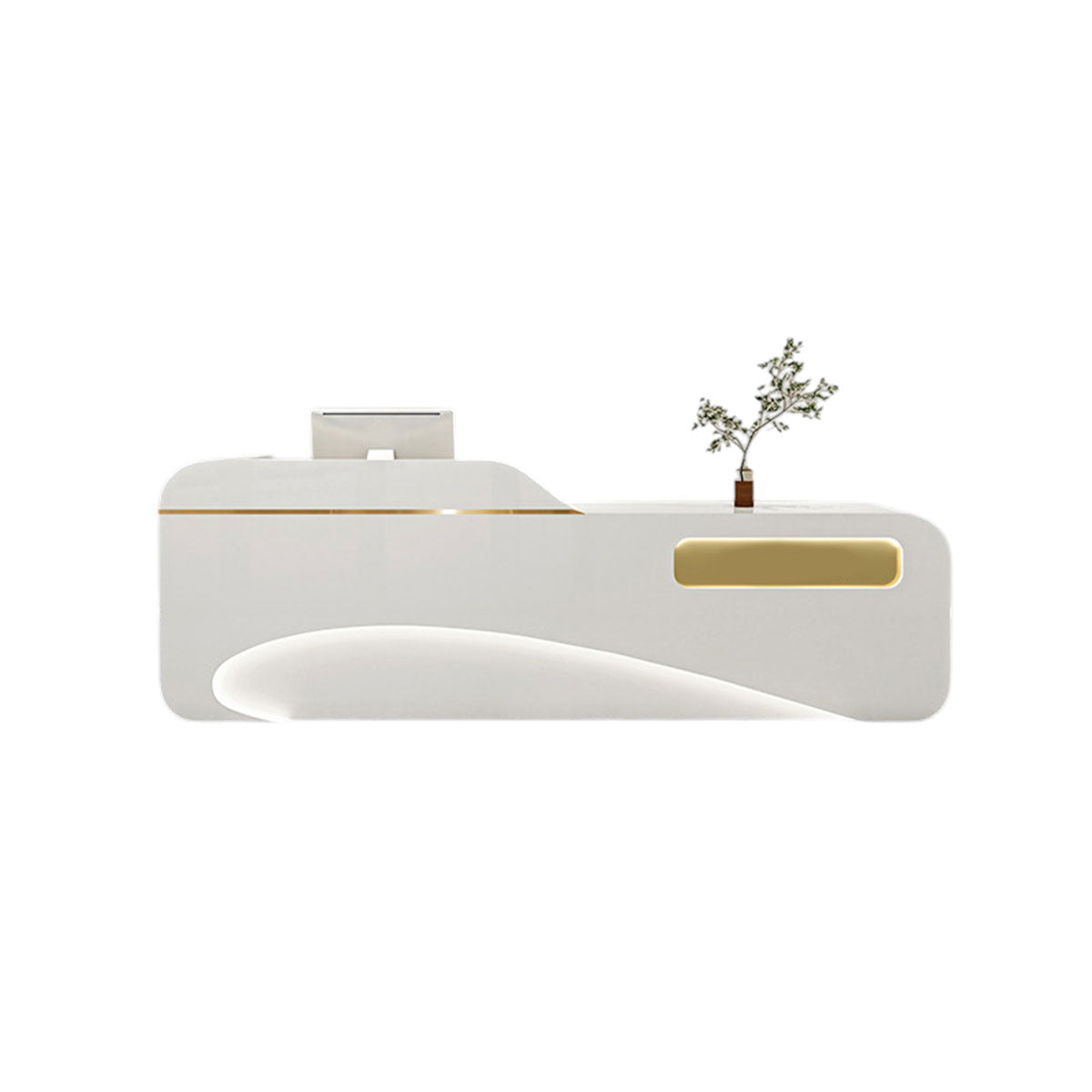 Luxury Modern Reception Desk & Front Desk Clinic Salon Boutique Store Cashier Desk