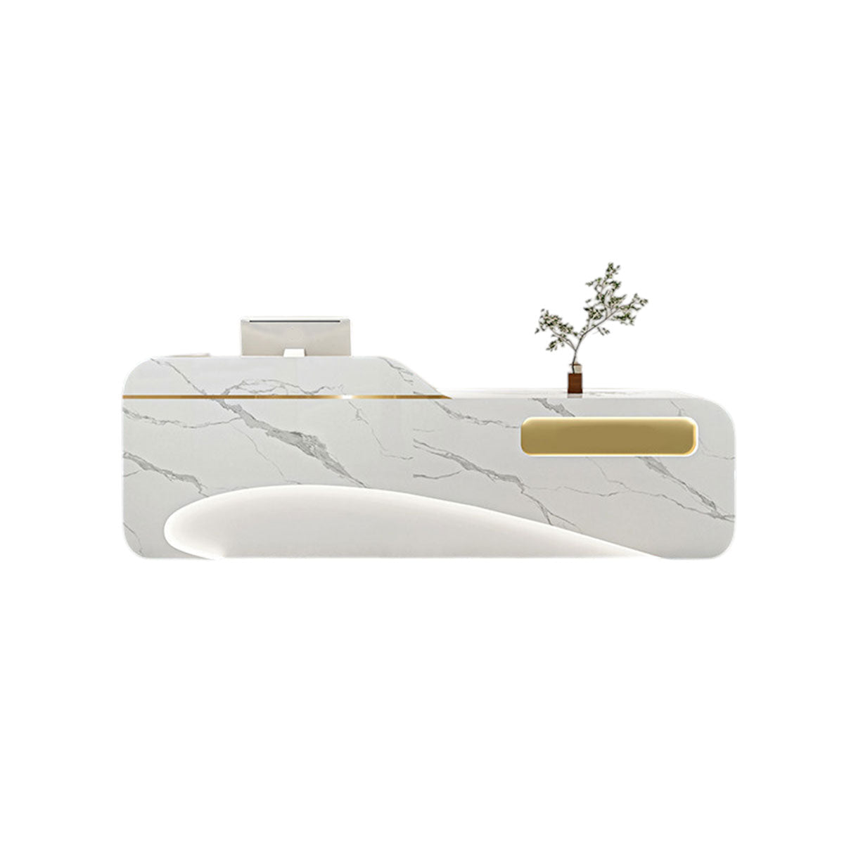 Luxury Modern Reception Desk & Front Desk Clinic Salon Boutique Store Cashier Desk