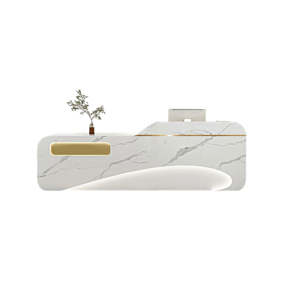 Luxury Modern Reception Desk & Front Desk Clinic Salon Boutique Store Cashier Desk