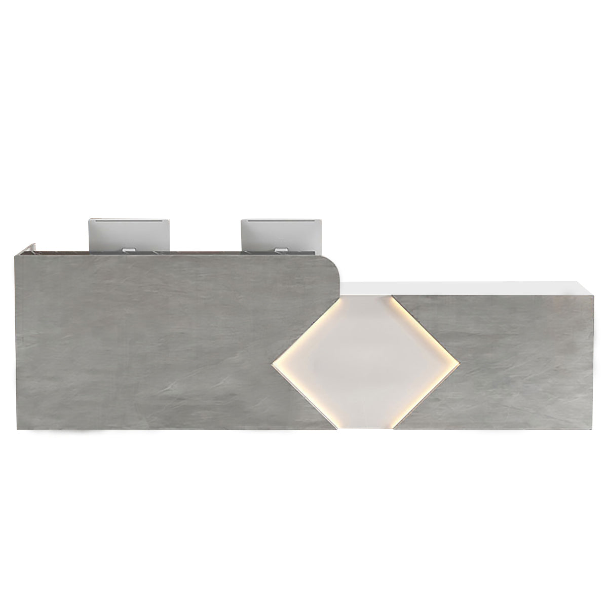 Commercial Reception Desk Counter & Salon Cashier Desk Custom Logo Wooden Reversible