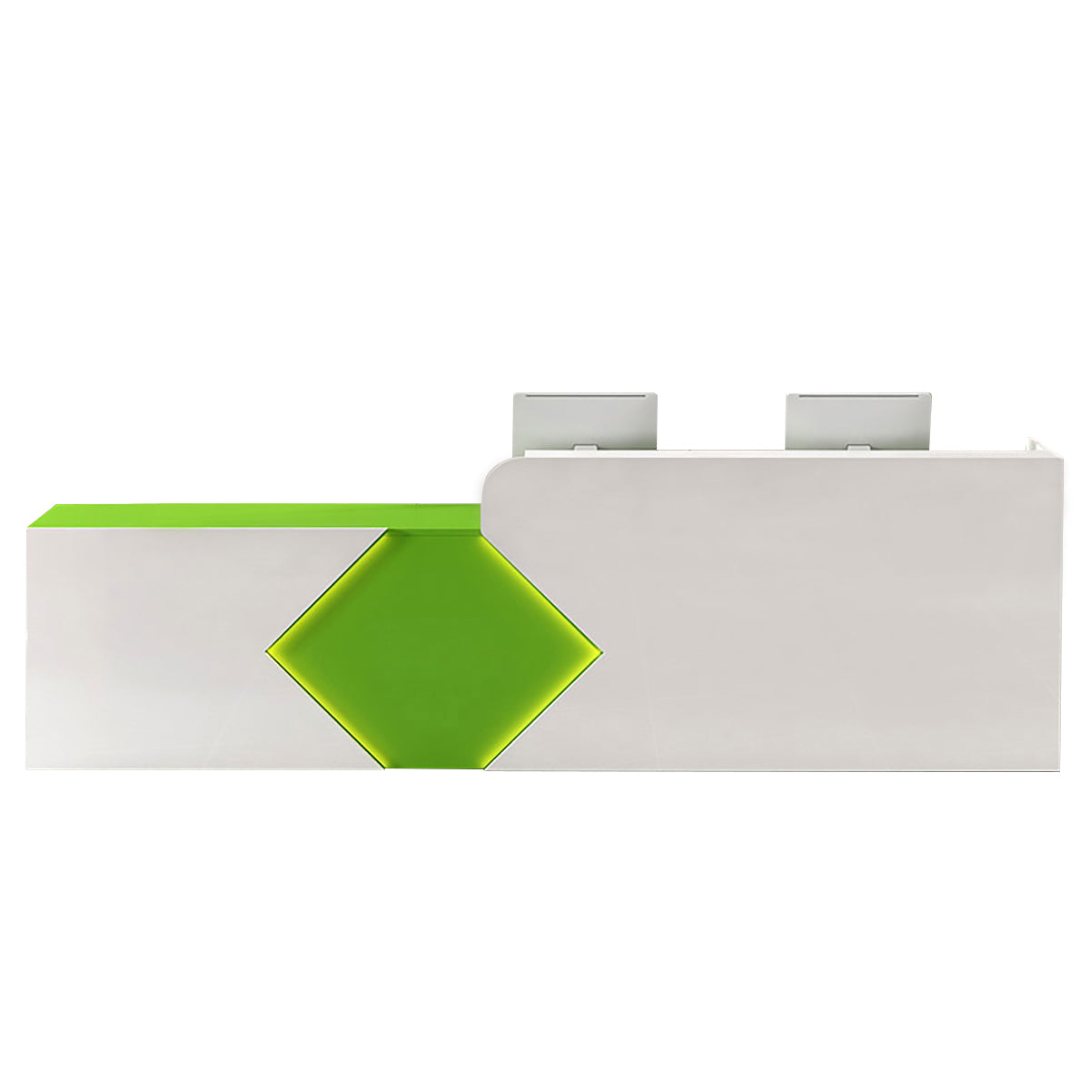 Commercial Reception Desk Counter & Salon Cashier Desk Custom Logo Wooden Reversible