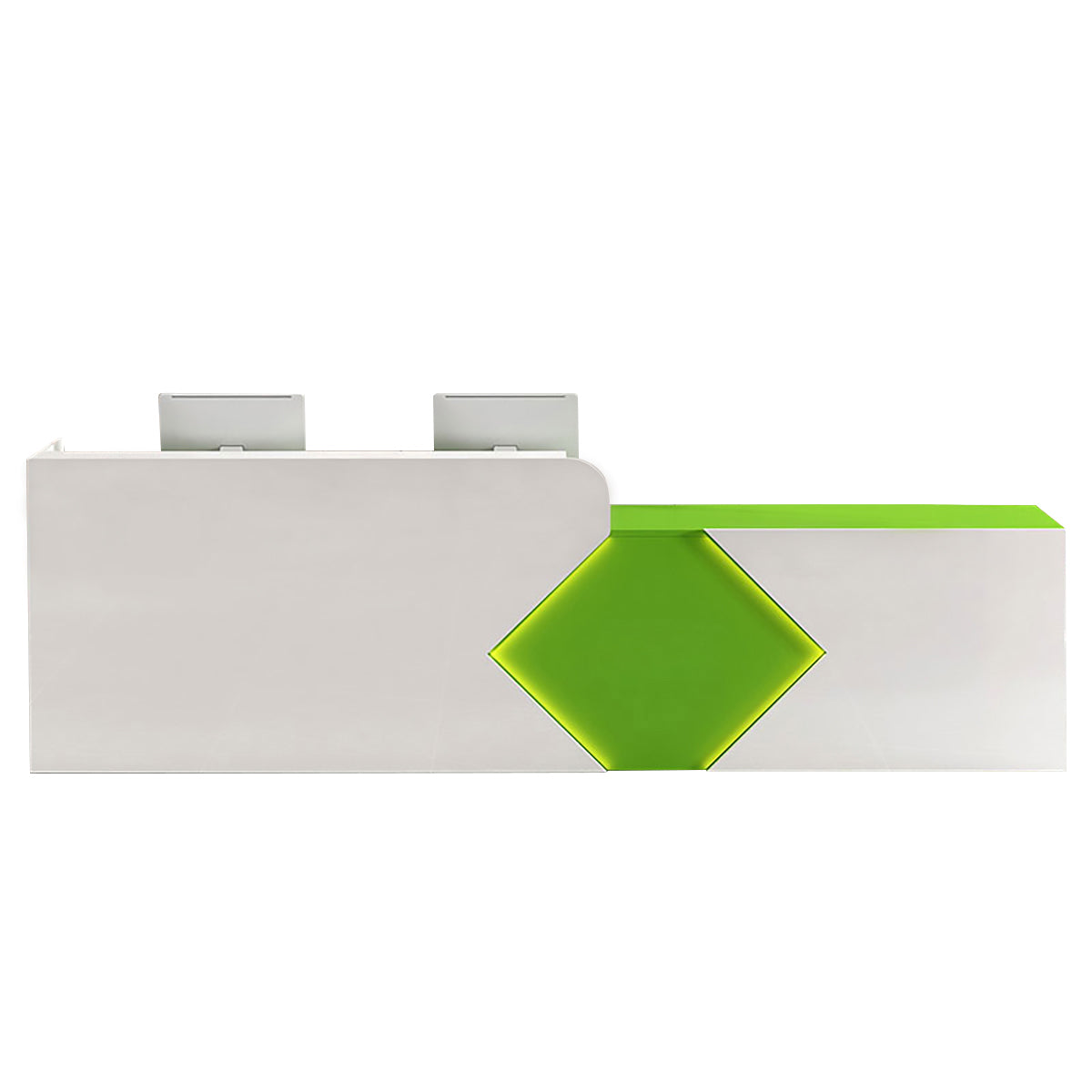 Commercial Reception Desk Counter & Salon Cashier Desk Custom Logo Wooden Reversible