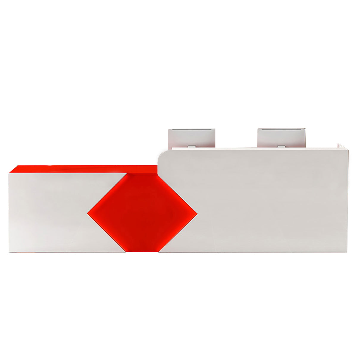 Commercial Reception Desk Counter & Salon Cashier Desk Custom Logo Wooden Reversible
