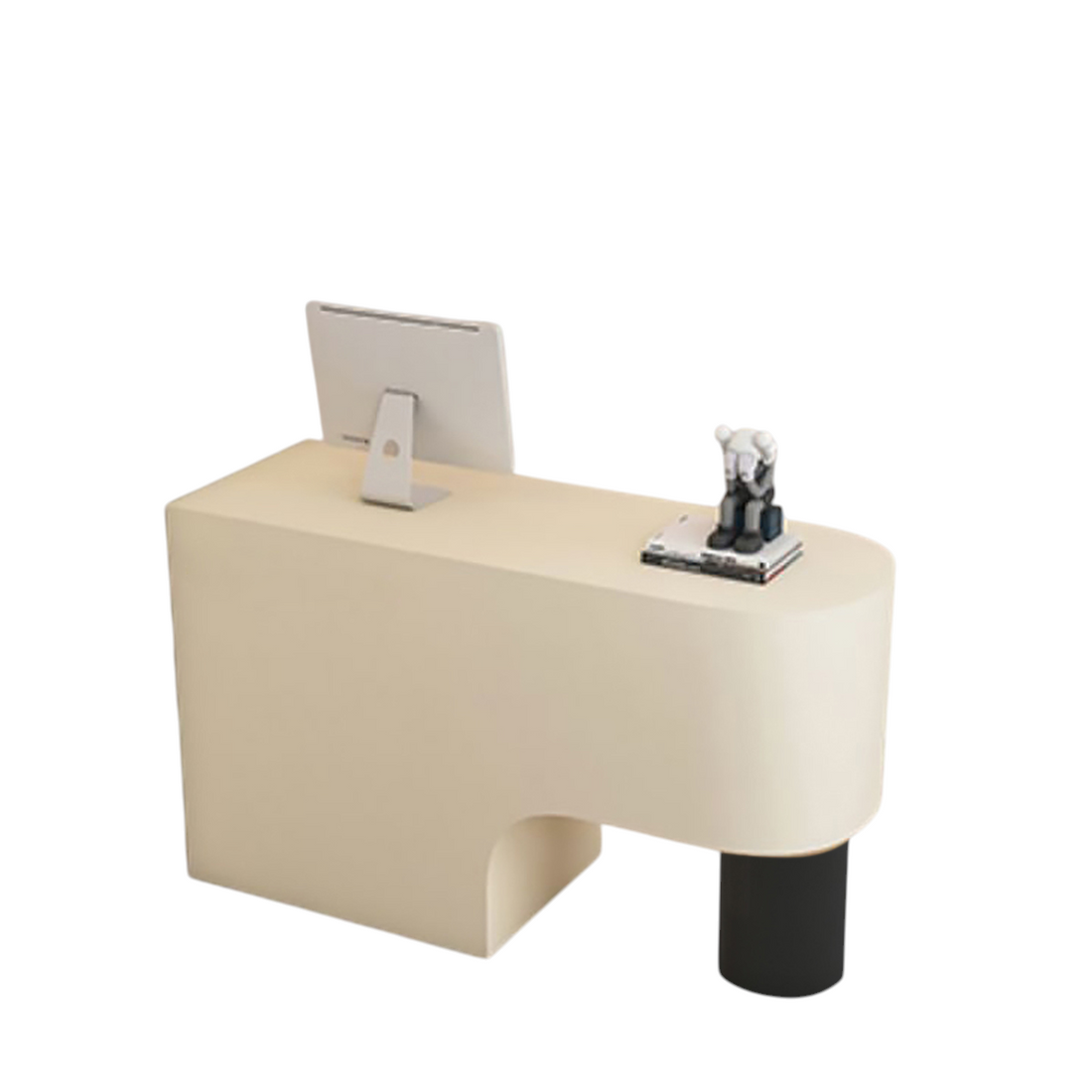 BDLFurniture Stainless Steel Reception Desk Painted Small Boutique Salon Counter No Assembly