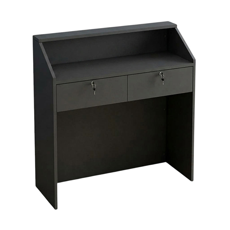 BDLFurniture Modern Small Reception Desk Compact Store Cashier Counter with Storage Space