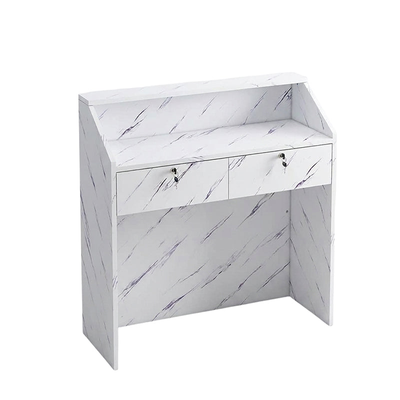 BDLFurniture Modern Small Reception Desk Compact Store Cashier Counter with Storage Space