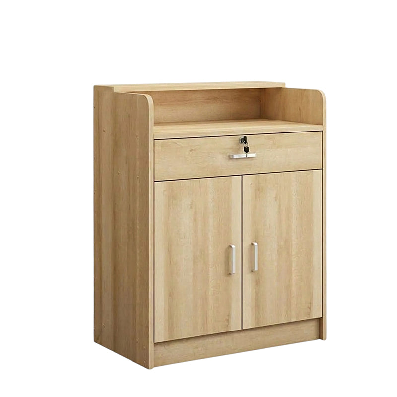BDLFurniture Modern Small Reception Desk Compact Store Cashier Counter with Storage Space