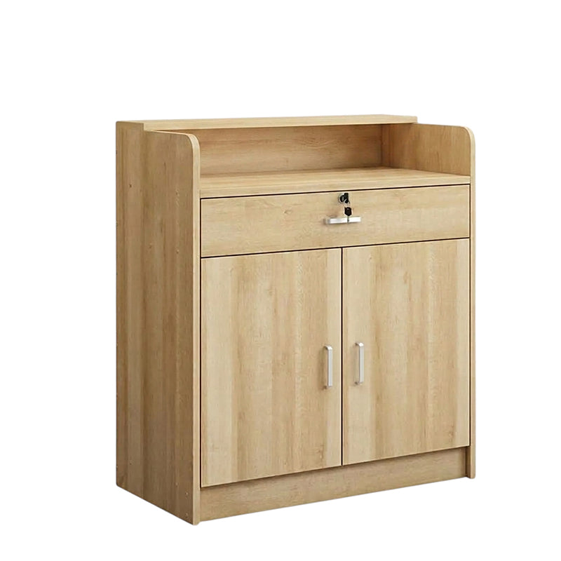 BDLFurniture Modern Small Reception Desk Compact Store Cashier Counter with Storage Space