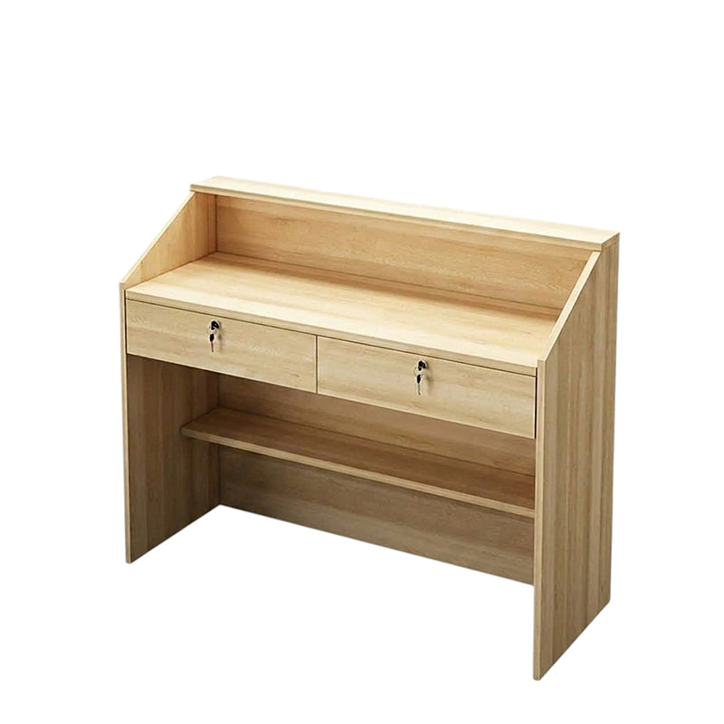 BDLFurniture Modern Small Reception Desk Compact Store Cashier Counter with Storage Space