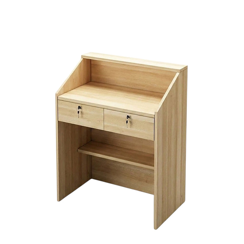 BDLFurniture Modern Small Reception Desk Compact Store Cashier Counter with Storage Space