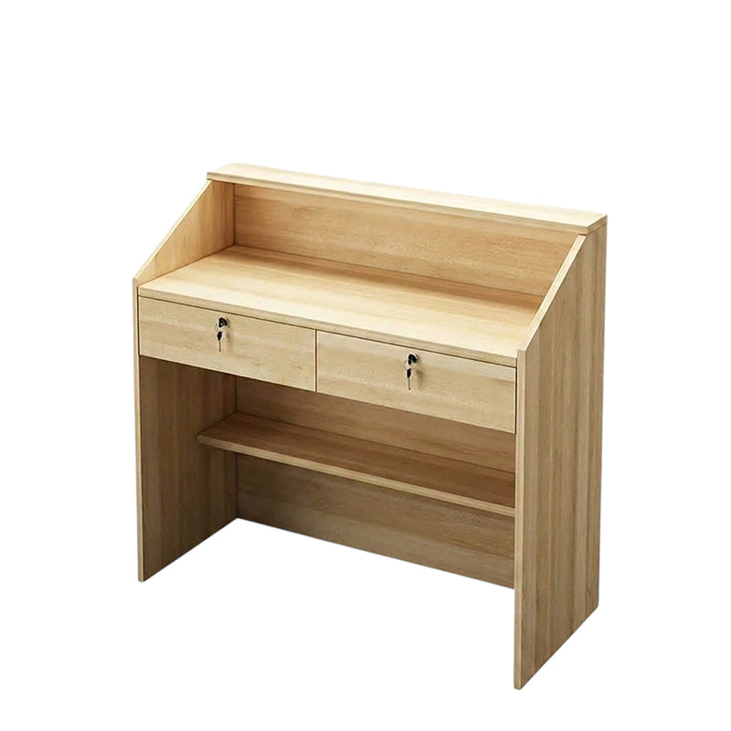 BDLFurniture Modern Small Reception Desk Compact Store Cashier Counter with Storage Space