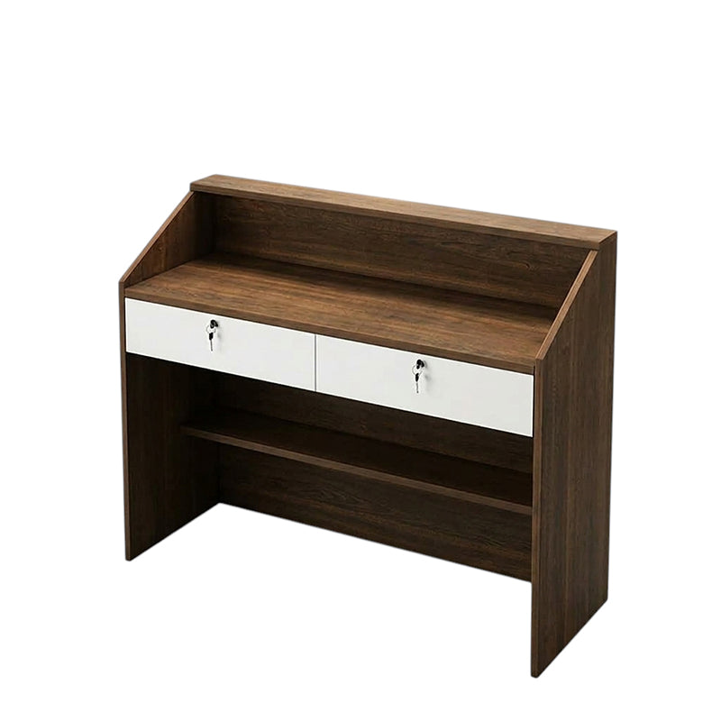 BDLFurniture Modern Small Reception Desk Compact Store Cashier Counter with Storage Space
