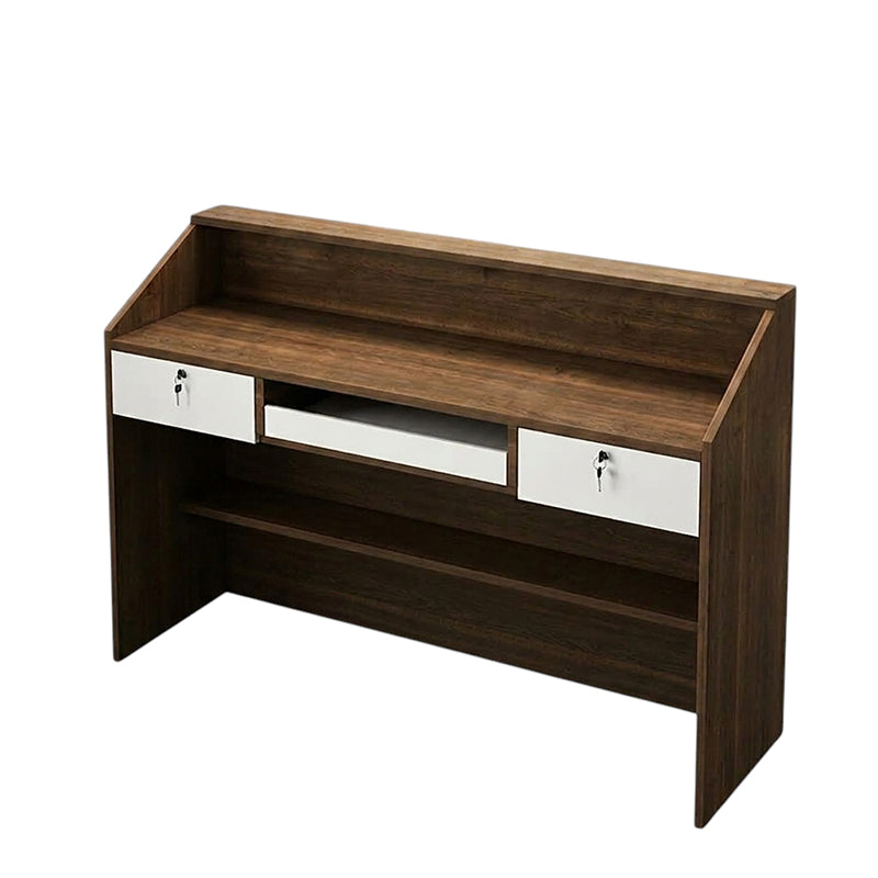 BDLFurniture Modern Small Reception Desk Compact Store Cashier Counter with Storage Space