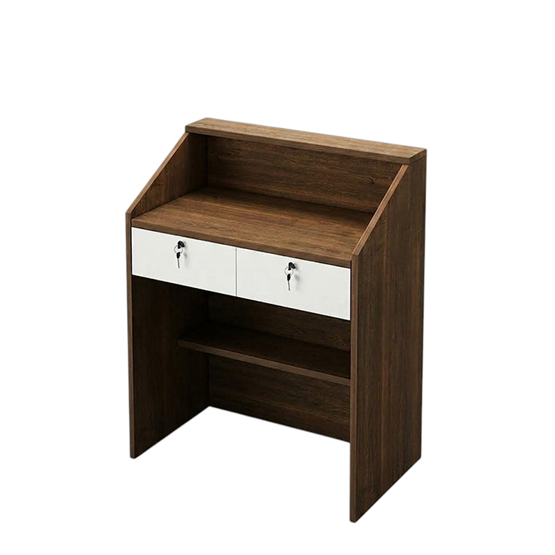 BDLFurniture Modern Small Reception Desk Compact Store Cashier Counter with Storage Space
