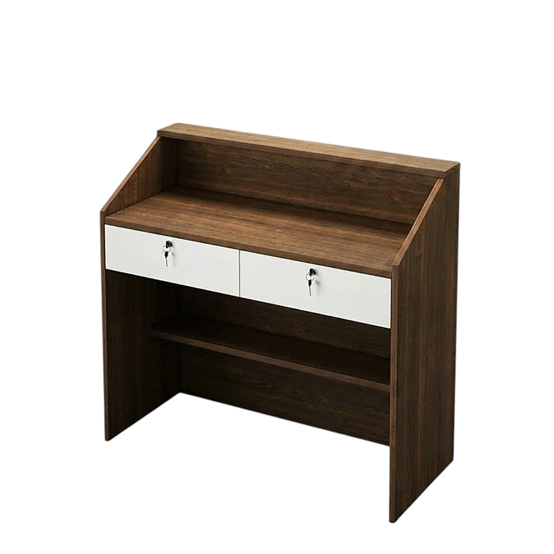 BDLFurniture Modern Small Reception Desk Compact Store Cashier Counter with Storage Space