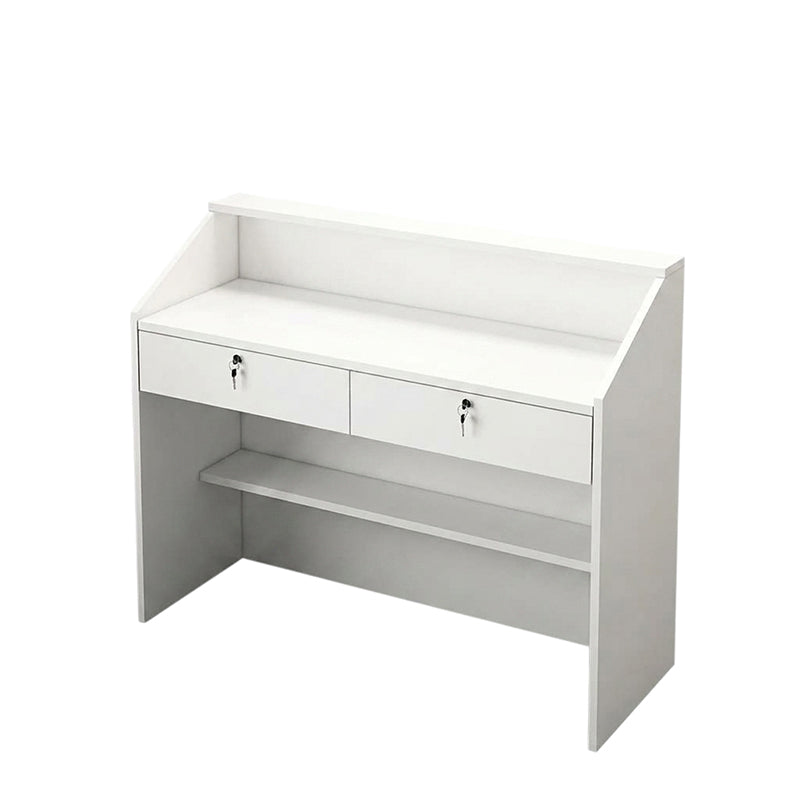 BDLFurniture Modern Small Reception Desk Compact Store Cashier Counter with Storage Space