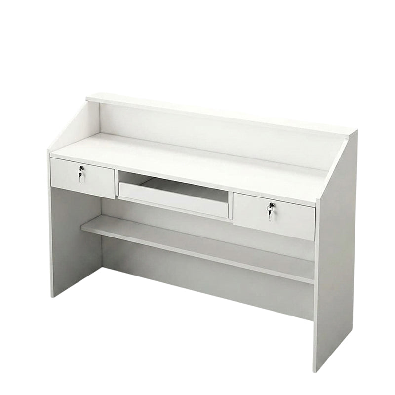 BDLFurniture Modern Small Reception Desk Compact Store Cashier Counter with Storage Space