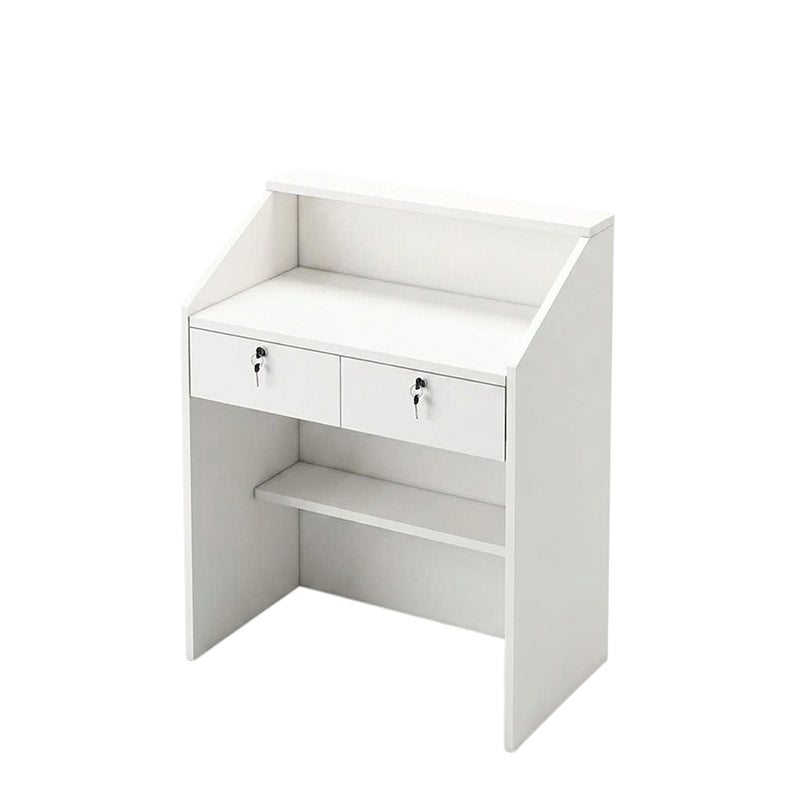 BDLFurniture Modern Small Reception Desk Compact Store Cashier Counter with Storage Space