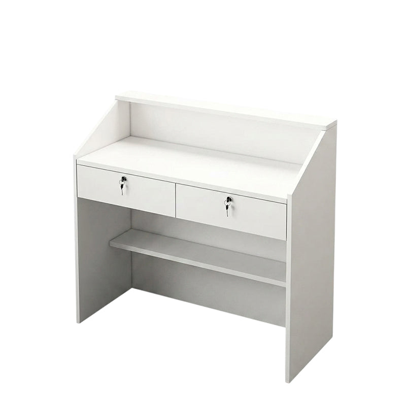 BDLFurniture Modern Small Reception Desk Compact Store Cashier Counter with Storage Space