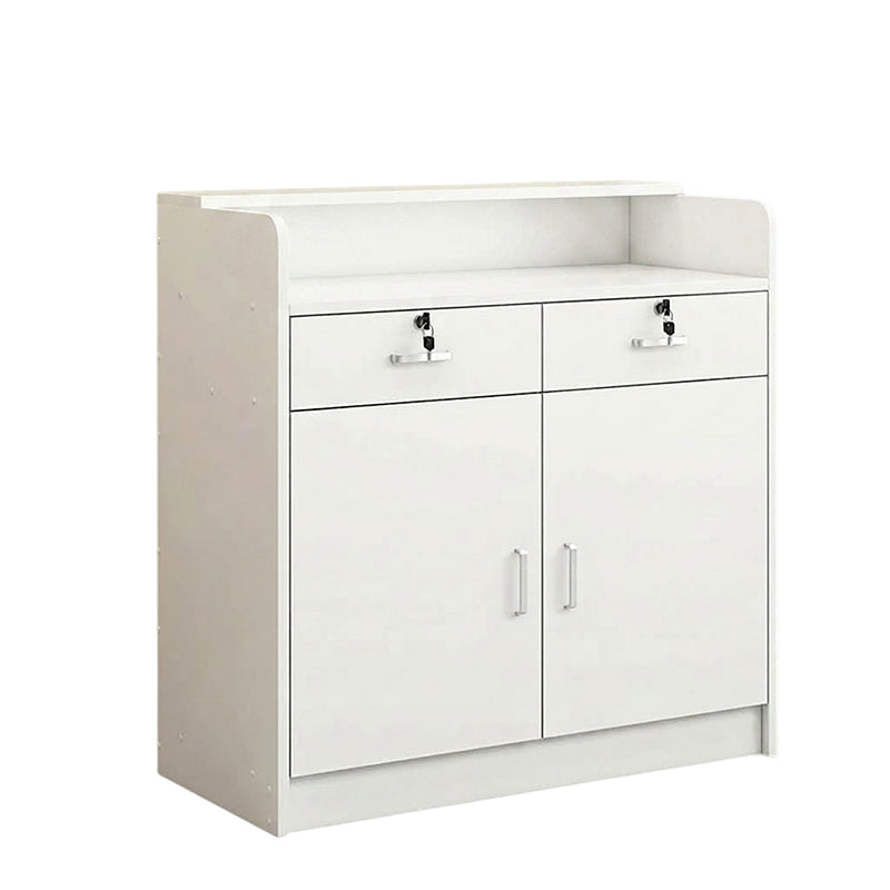 BDLFurniture Modern Small Reception Desk Compact Store Cashier Counter with Storage Space