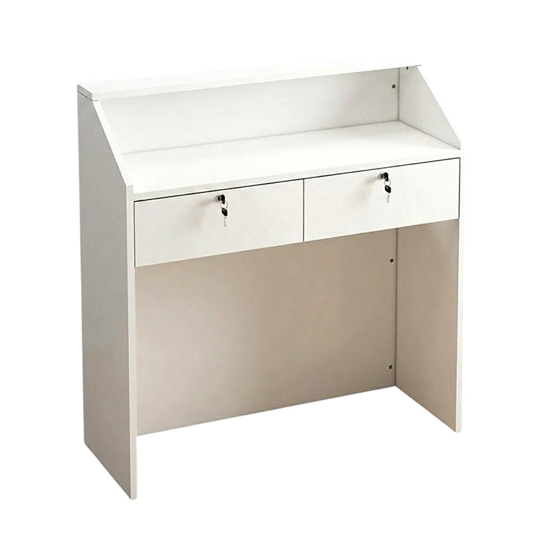 BDLFurniture Modern Small Reception Desk Compact Store Cashier Counter with Storage Space