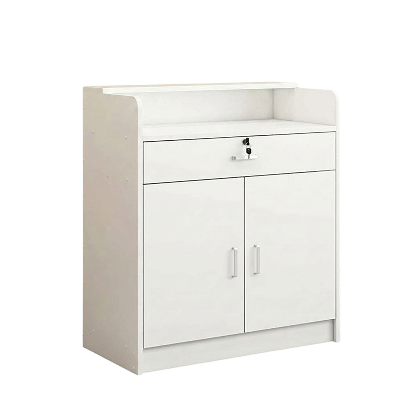 BDLFurniture Modern Small Reception Desk Compact Store Cashier Counter with Storage Space