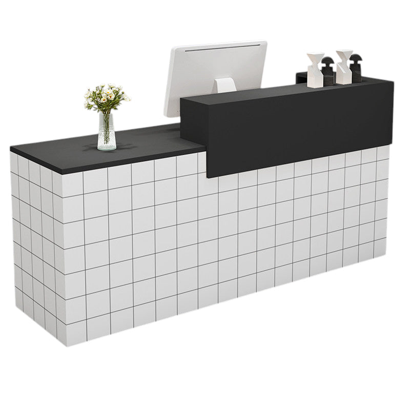 BDLFurniture Modern Reception Desk Commercial Wood Panel Shop Cashier Counter Fully Custom