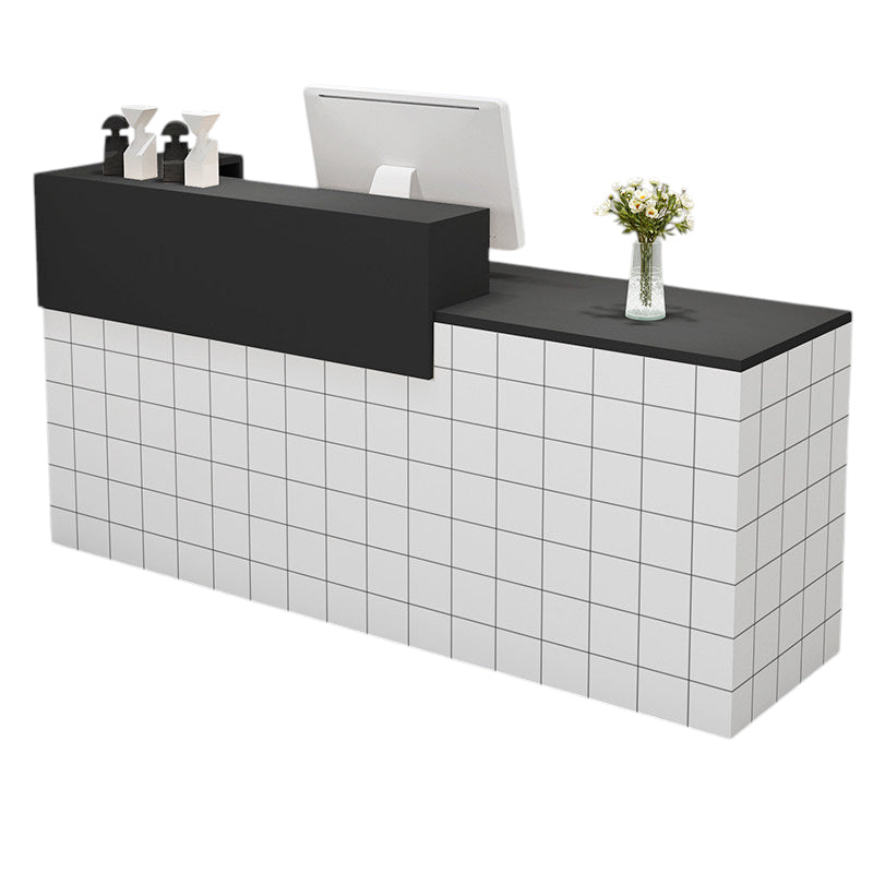 BDLFurniture Modern Reception Desk Commercial Wood Panel Shop Cashier Counter Fully Custom