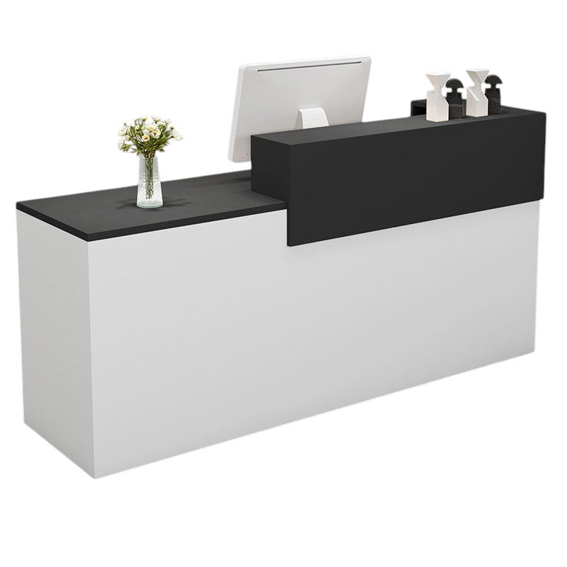 BDLFurniture Modern Reception Desk Commercial Wood Panel Shop Cashier Counter Fully Custom