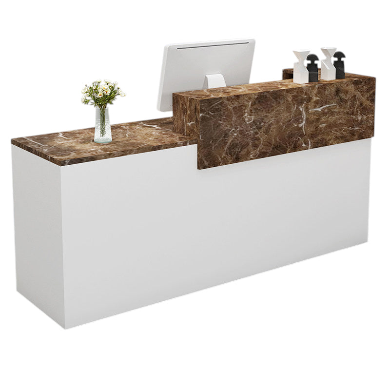 BDLFurniture Modern Reception Desk Commercial Wood Panel Shop Cashier Counter Fully Custom