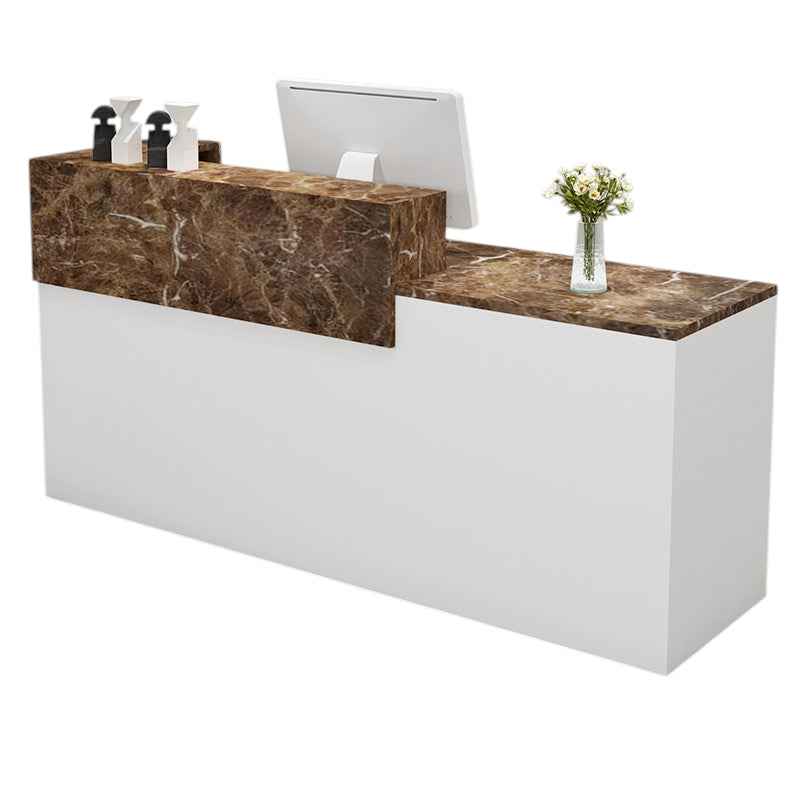 BDLFurniture Modern Reception Desk Commercial Wood Panel Shop Cashier Counter Fully Custom