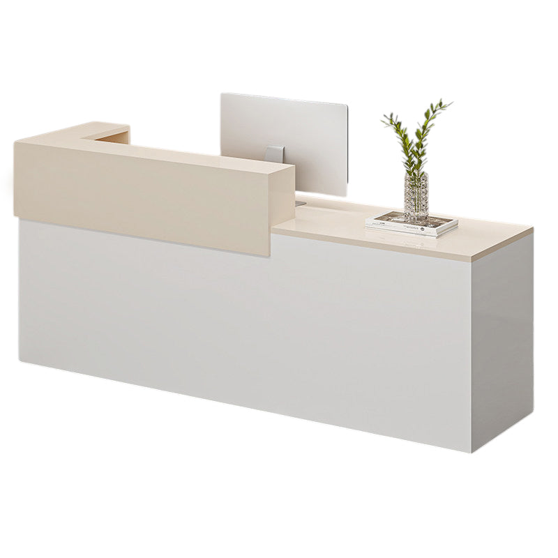 BDLFurniture Modern Reception Desk Commercial Wood Panel Shop Cashier Counter Fully Custom