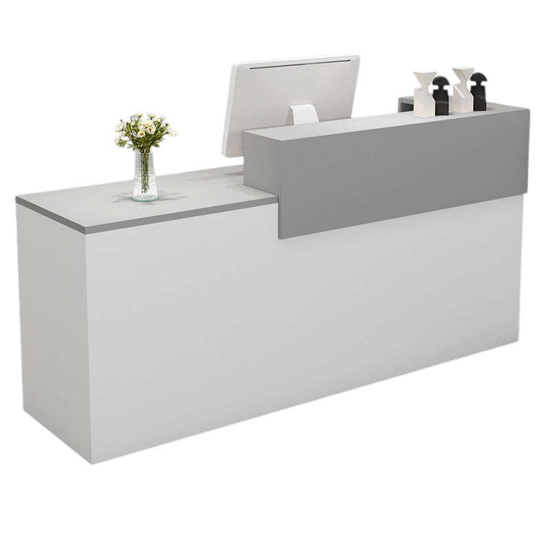 BDLFurniture Modern Reception Desk Commercial Wood Panel Shop Cashier Counter Fully Custom