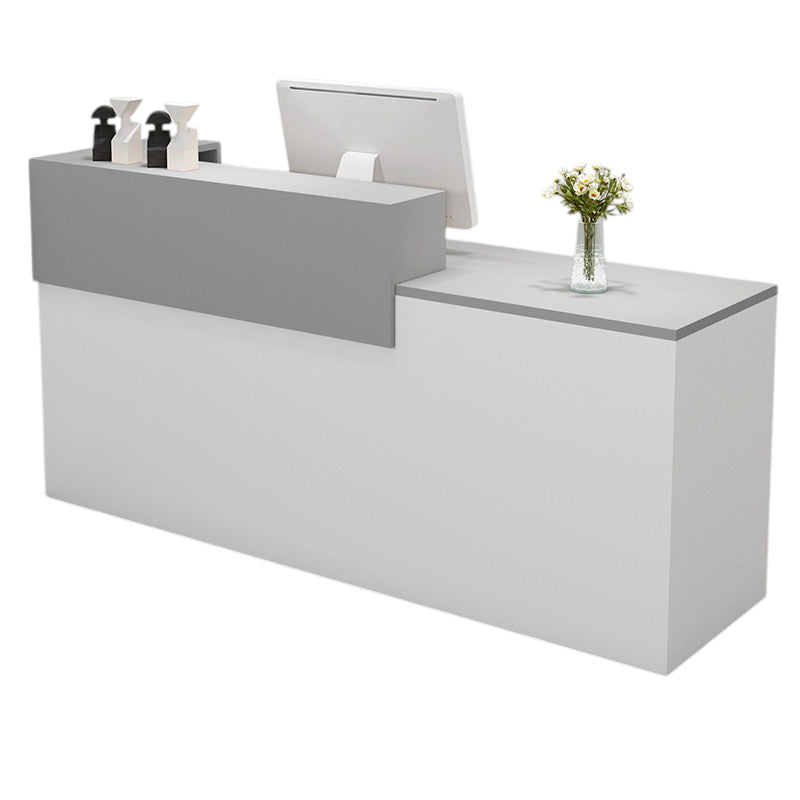 BDLFurniture Modern Reception Desk Commercial Wood Panel Shop Cashier Counter Fully Custom