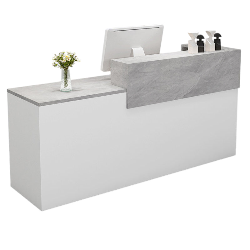 BDLFurniture Modern Reception Desk Commercial Wood Panel Shop Cashier Counter Fully Custom