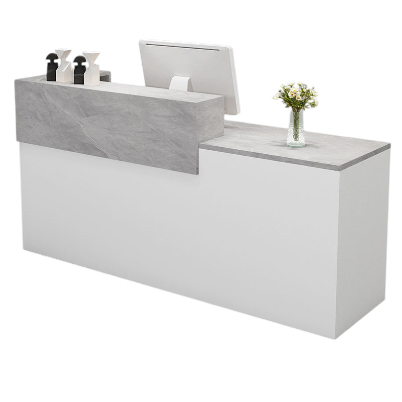 BDLFurniture Modern Reception Desk Commercial Wood Panel Shop Cashier Counter Fully Custom