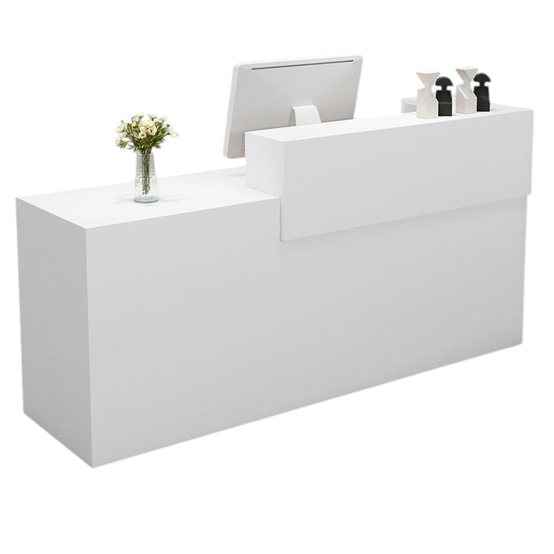 BDLFurniture Modern Reception Desk Commercial Wood Panel Shop Cashier Counter Fully Custom