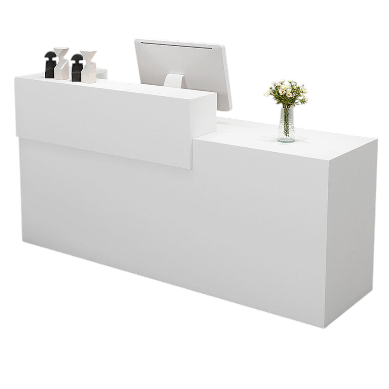 BDLFurniture Modern Reception Desk Commercial Wood Panel Shop Cashier Counter Fully Custom