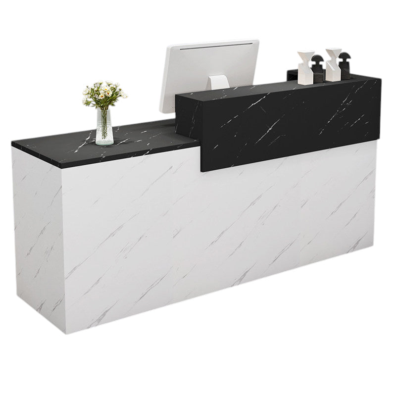 BDLFurniture Modern Reception Desk Commercial Wood Panel Shop Cashier Counter Fully Custom