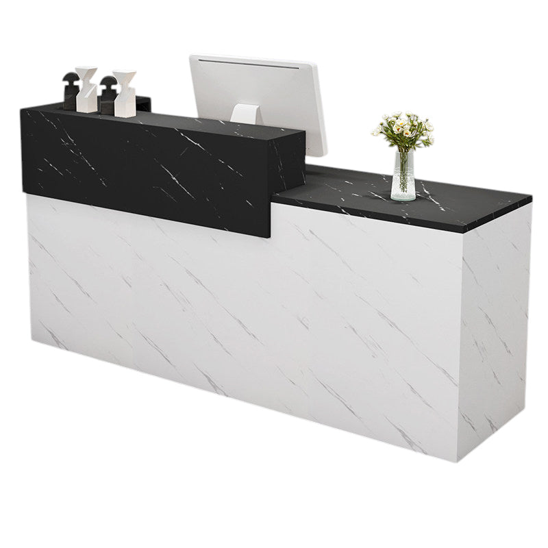 BDLFurniture Modern Reception Desk Commercial Wood Panel Shop Cashier Counter Fully Custom
