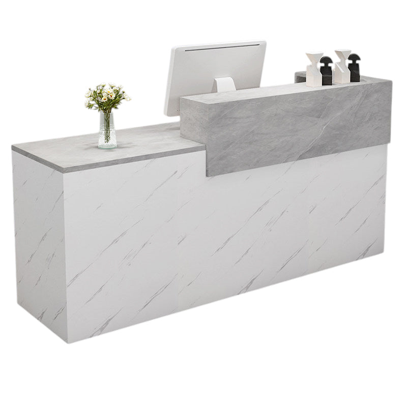 BDLFurniture Modern Reception Desk Commercial Wood Panel Shop Cashier Counter Fully Custom