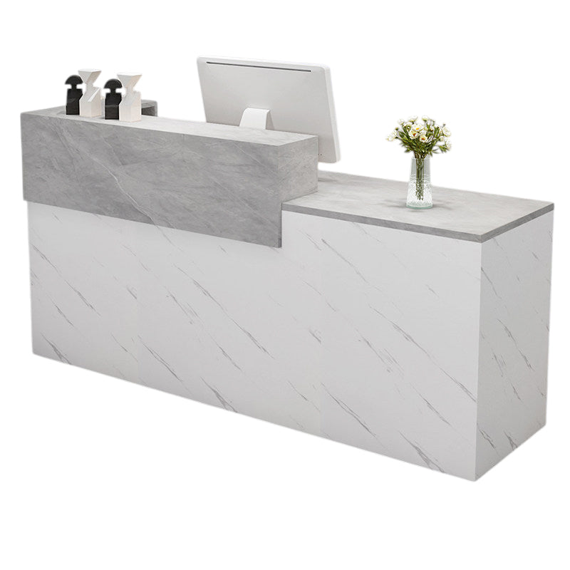 BDLFurniture Modern Reception Desk Commercial Wood Panel Shop Cashier Counter Fully Custom