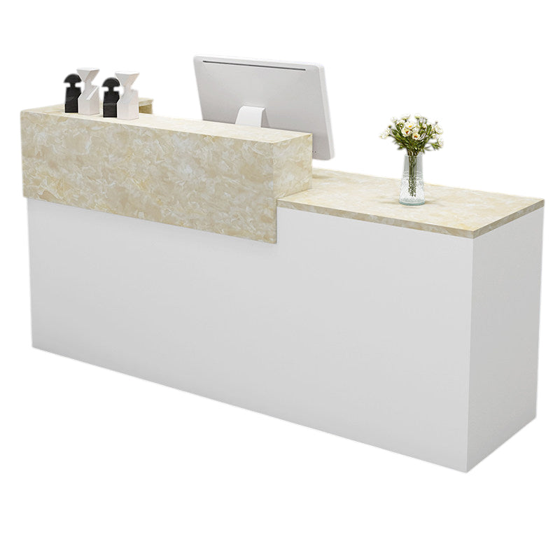 BDLFurniture Modern Reception Desk Commercial Wood Panel Shop Cashier Counter Fully Custom